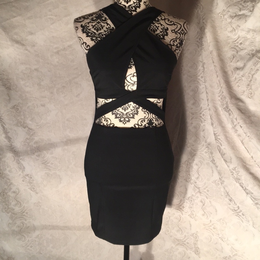Sexy little black halter dress